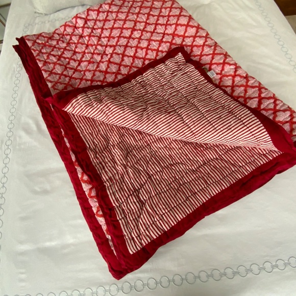 Roberta Roller Rabbit JeminaTwin Size Coverlet and 2 matching Euro Sham Covers - Picture 2 of 7